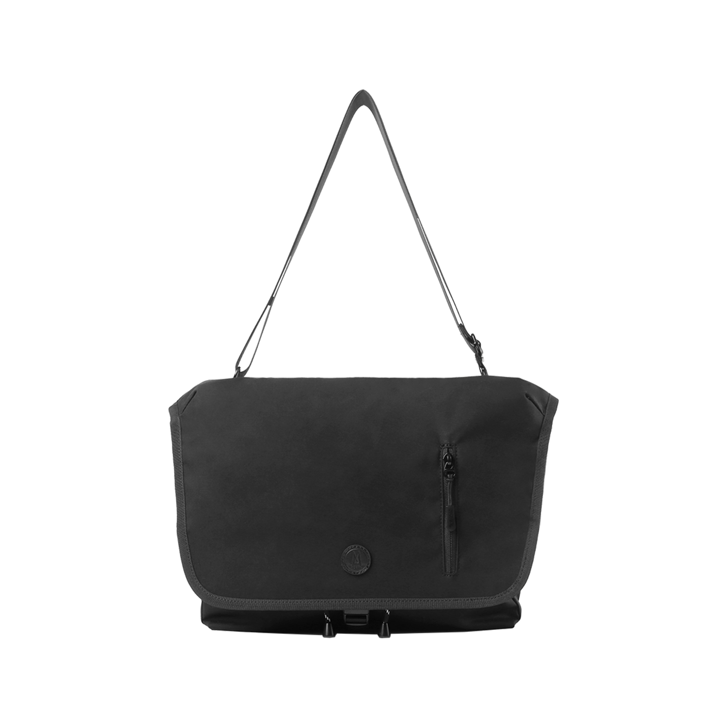 MORAL Northside Bostin 郵差包(大),外型俐落時尚,配有前拉鍊口袋。大容量設計適合日常通勤及收納13吋平板電腦。