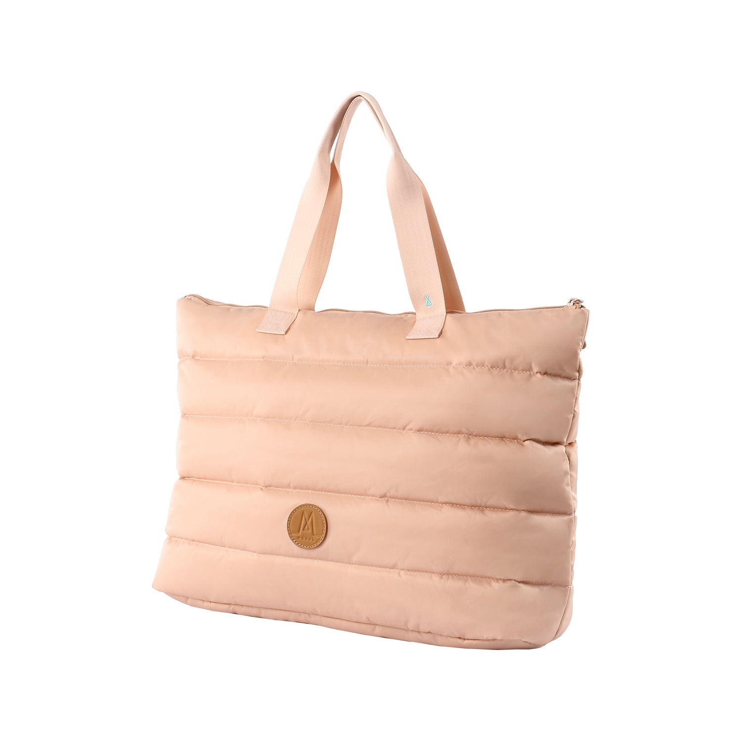 Moral Chapel 托特包(特大),裸粉色側面角度展示,柔和色調,外型俐落。