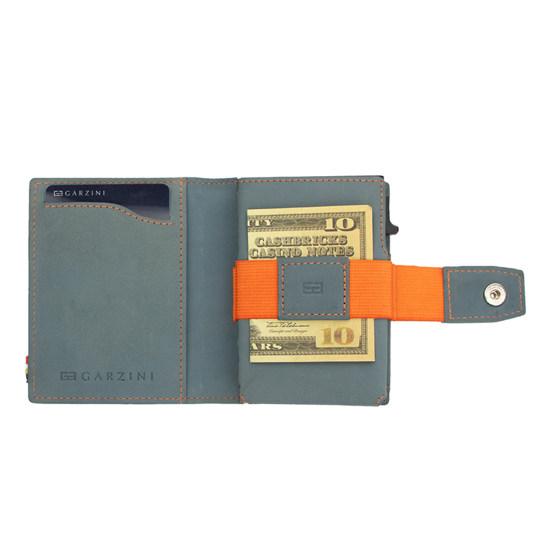 【Garzini】Metal Wallet|RFID防護多功能真皮錢包