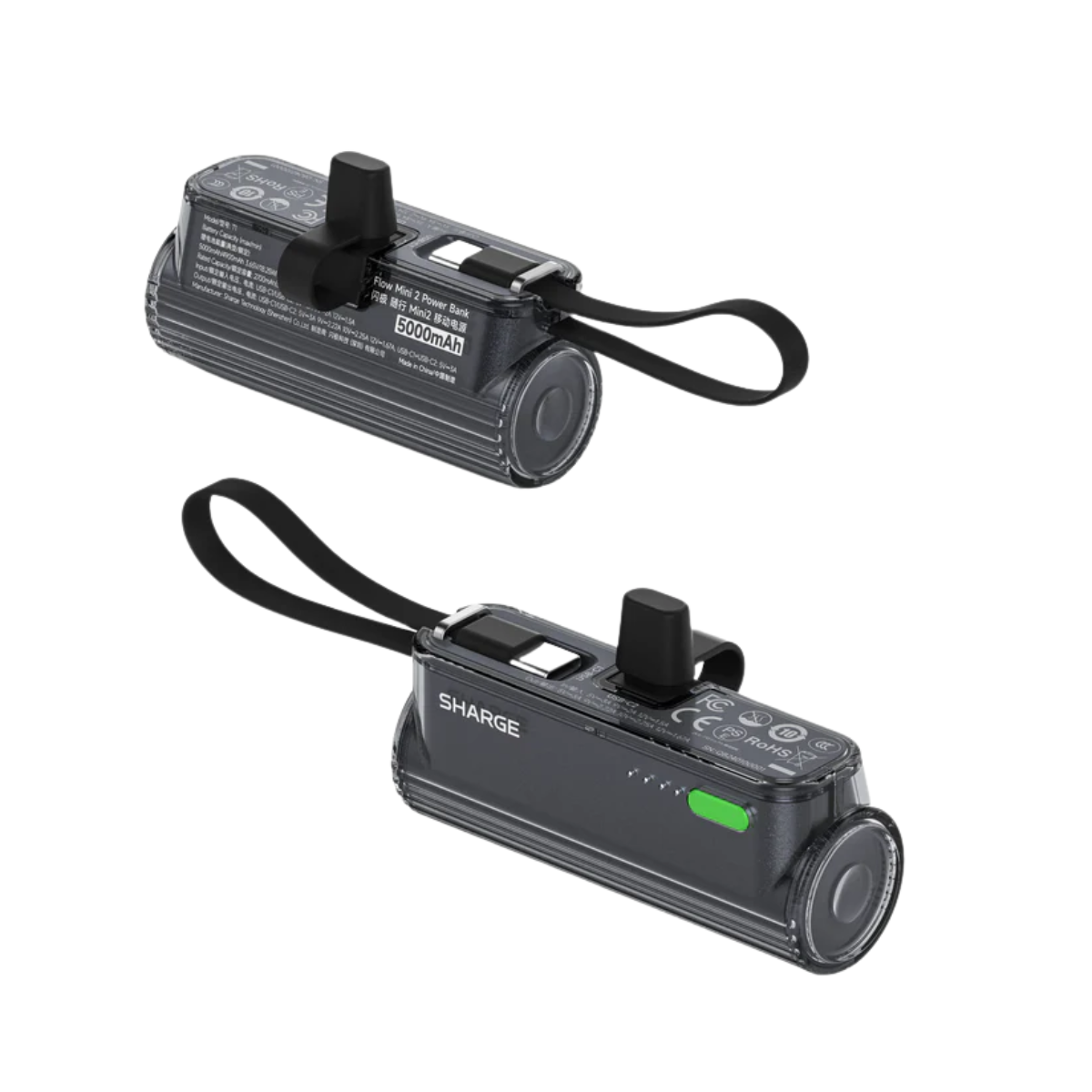 【Sharge】Flow Mini 2|5000mAh 超輕便行動電源|雙接口快充