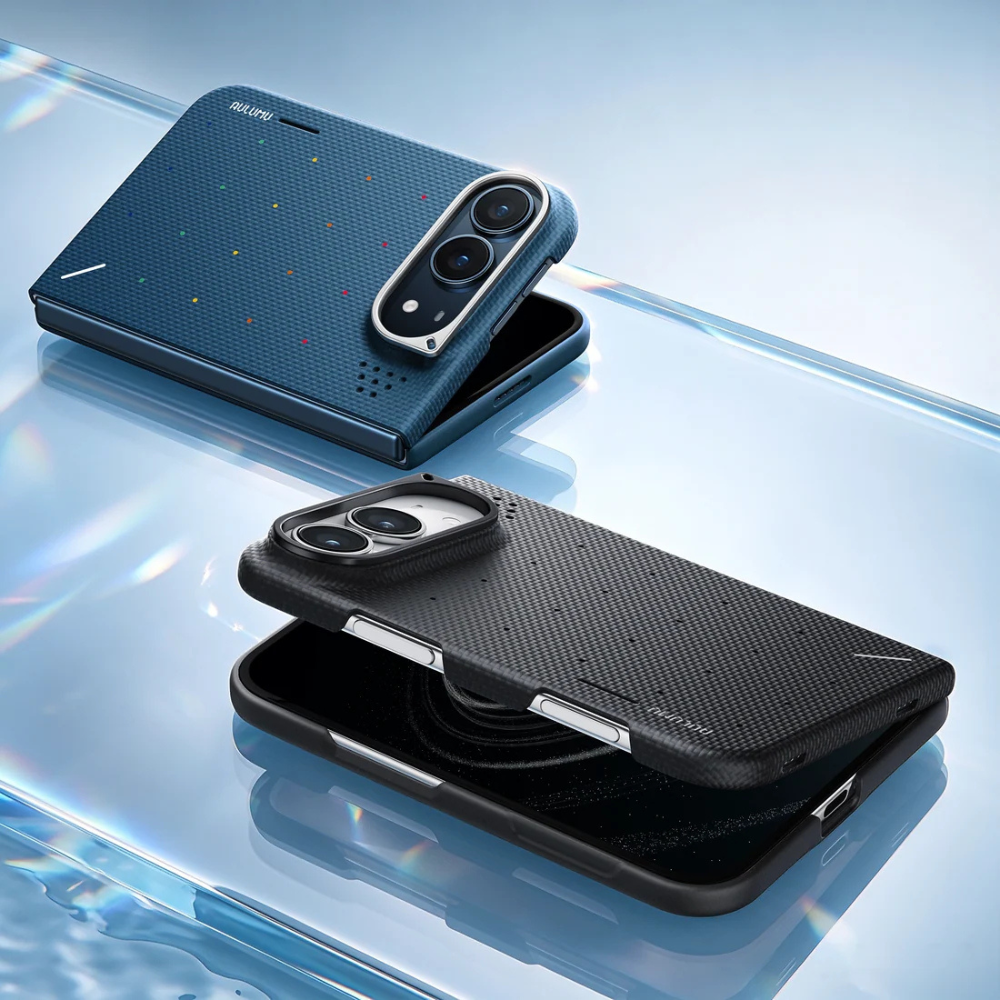【Aulumu】Duo Particle Aramid Fiber 芳綸纖維保護殼|iPhone Duo 專用|雙面邊框防護|MagSafe 磁吸