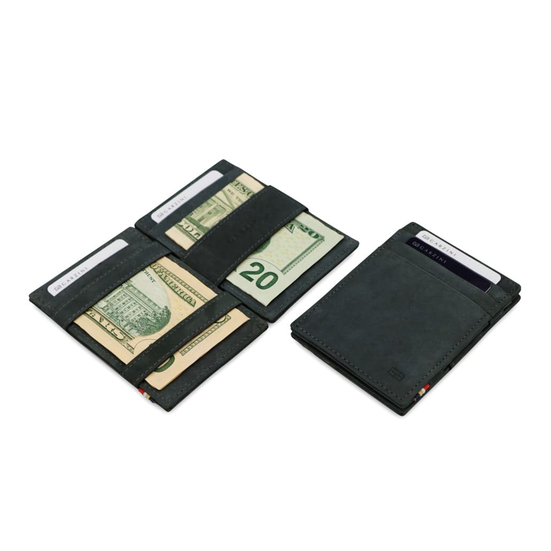 【Garzini】Magic Wallet|RFID防護真皮卡包
