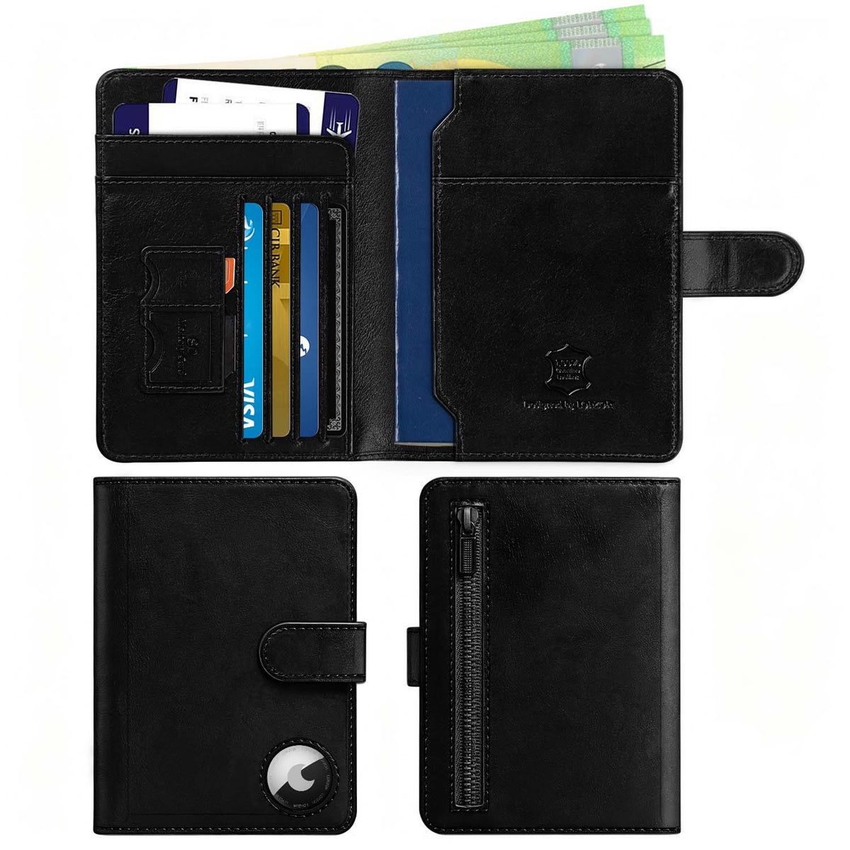 LORZOR Leather Passport Holder Travel Wallet 真皮護照套旅行銀包