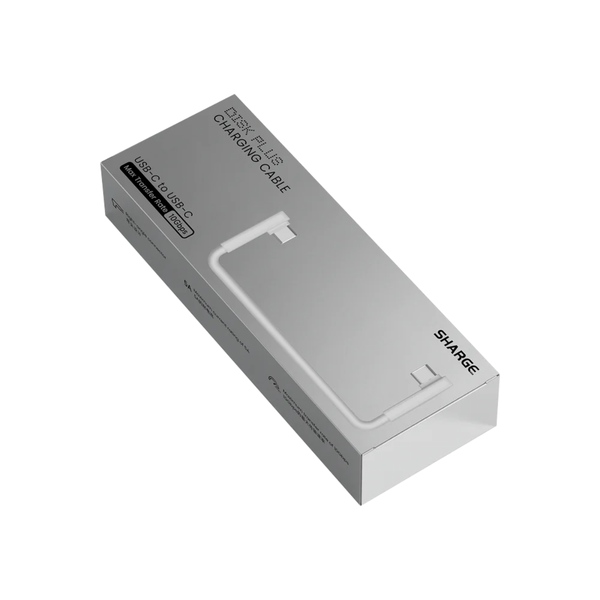 【Sharge】L型 USB-C 連接線|240W 快充 + 10Gbps 傳輸