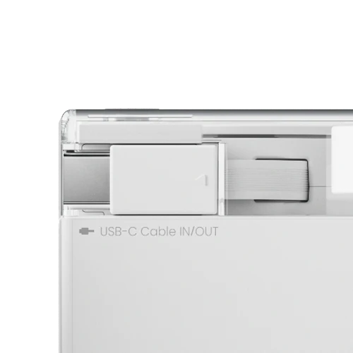 3C安全認證【Sharge】Retractable 3合1行動電源|10000mAh 30W GaN快充|內建伸縮USB-C線|透明設計