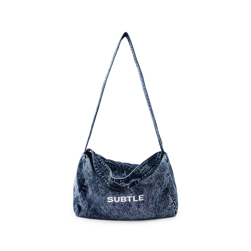 SUBTLE牛仔側肩包
