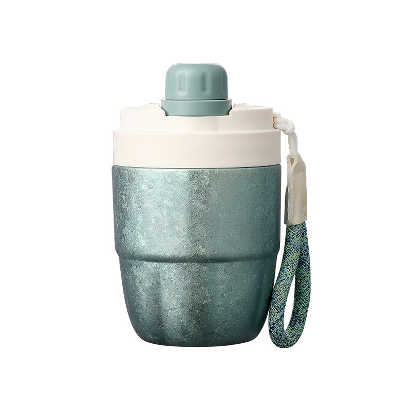ETELF Portable Coffee Cup|隨行咖啡杯 無圖案 藍色 正面外觀展示