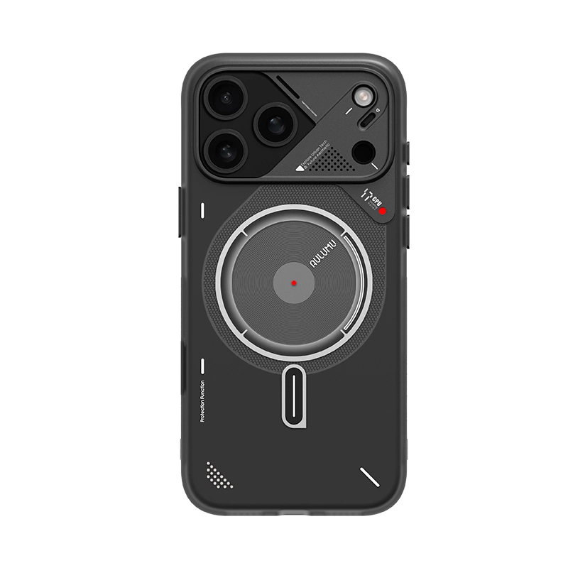 【Aulumu】TPU IMD Case 夜光手機殻|iPhone 17 Pro/Pro Max 夜光防摔手機殼,半透明灰色與白色設計,支援 MagSafe 無線充電|