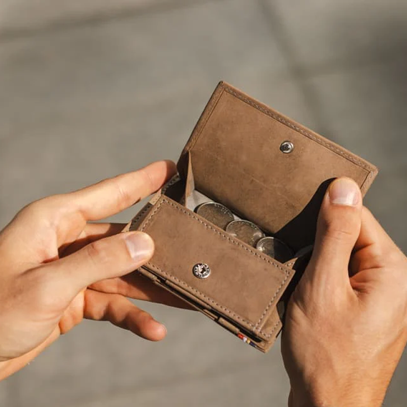 【Garzini】Magic Coin Wallet|真皮RFID防護零錢卡包