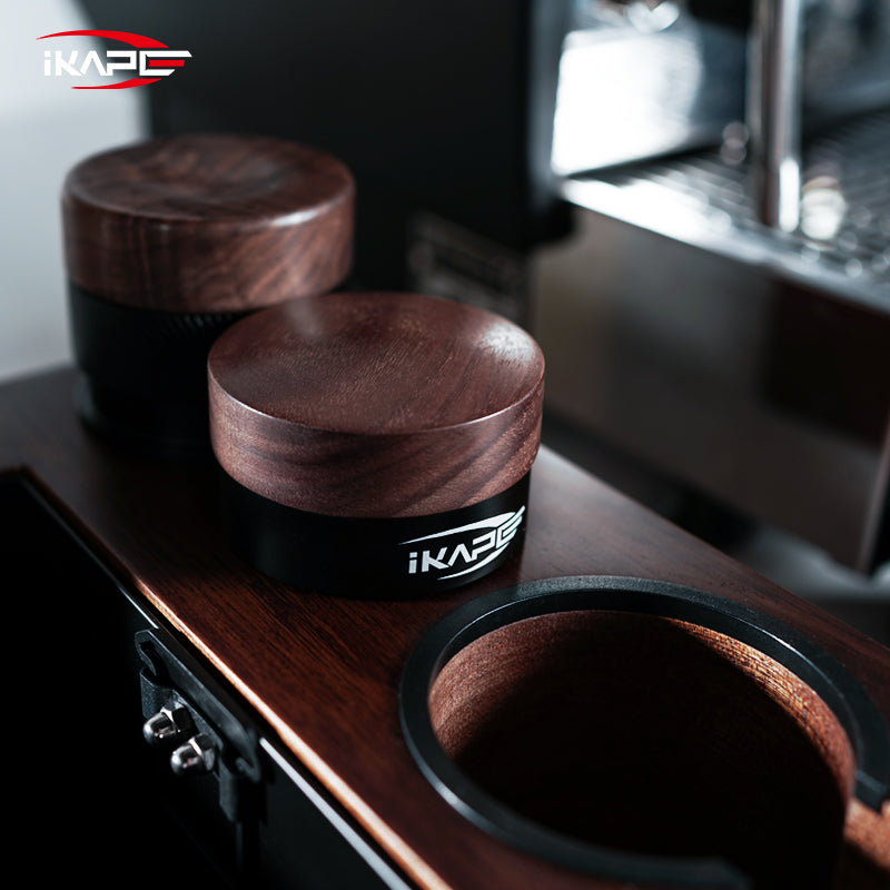 【Ikape】V4 恆力咖啡壓粉器木柄黑底座|51/53.3/58.35mm 水平填壓