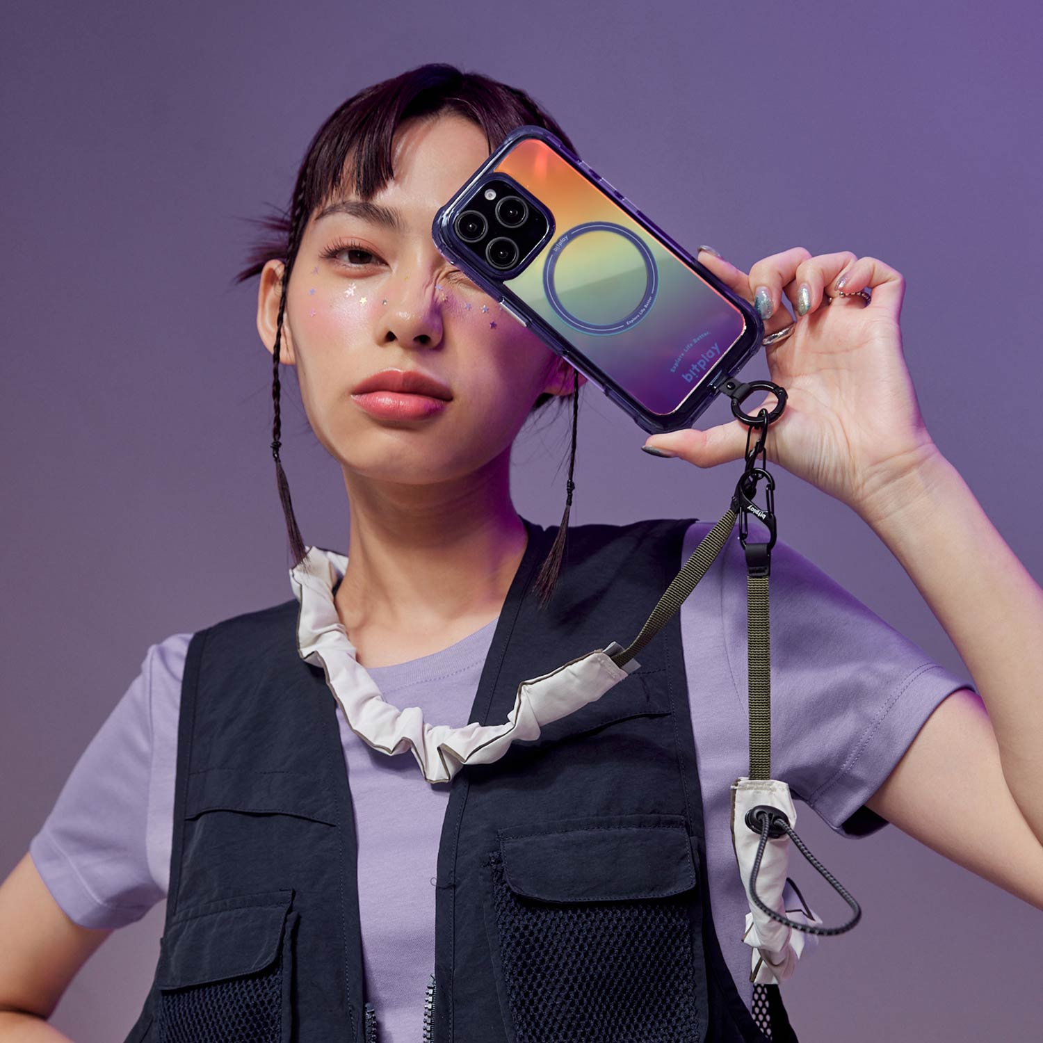 【Bitplay】Wander Case磁吸透彩殼|軍規防摔輕薄設計 迷幻紫