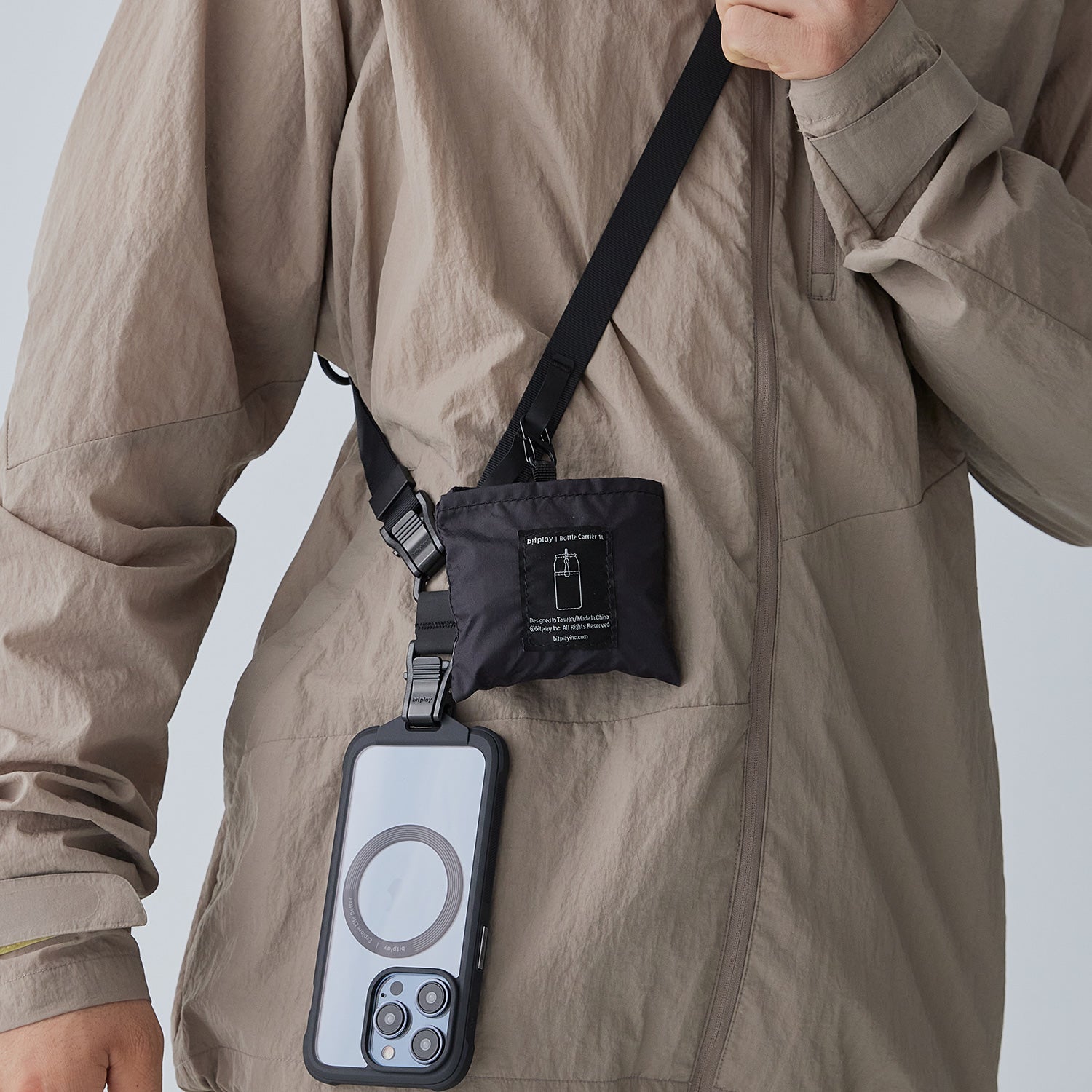 【Bitplay】2-Way水瓶袋|輕便抗撕耐用奶茶色