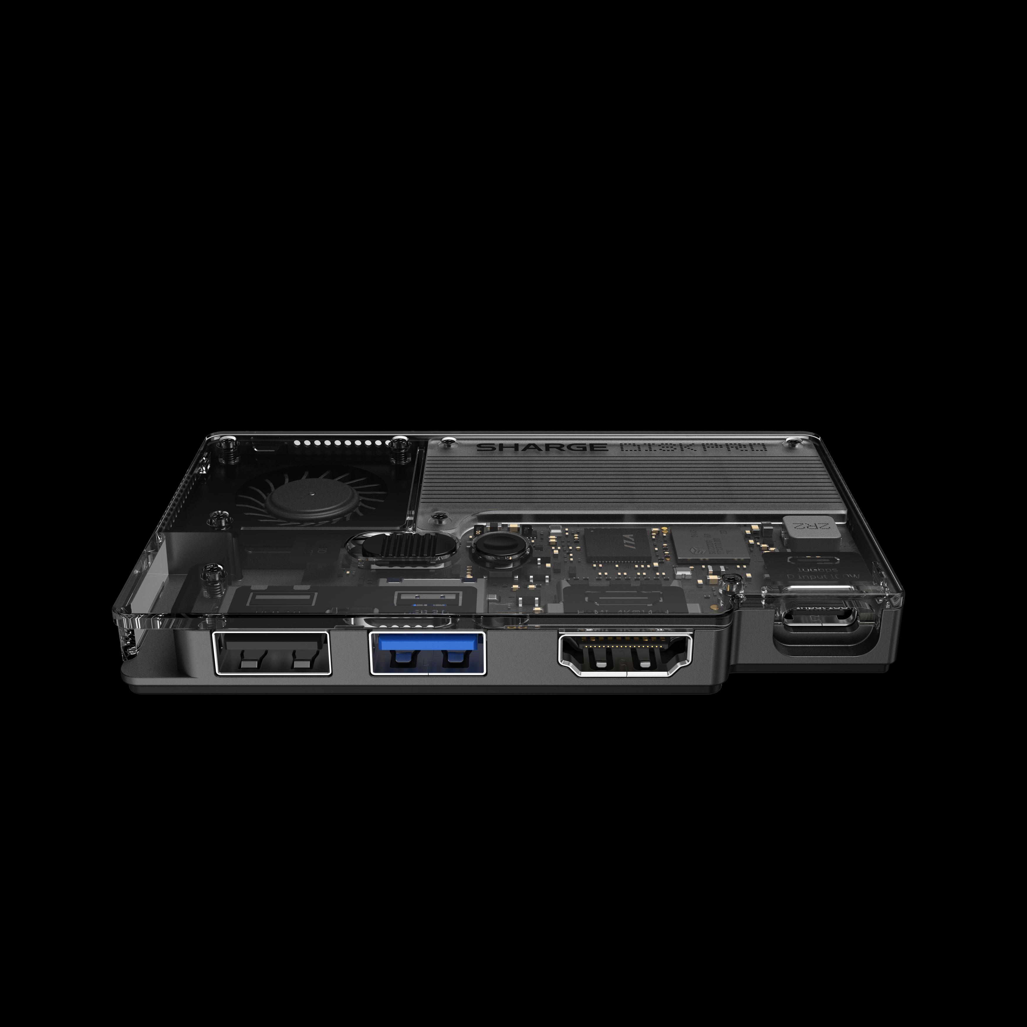 SHARGE ICEMAG 3 展示側邊 USB-C 傳輸線與充電口,提升使用便利性。