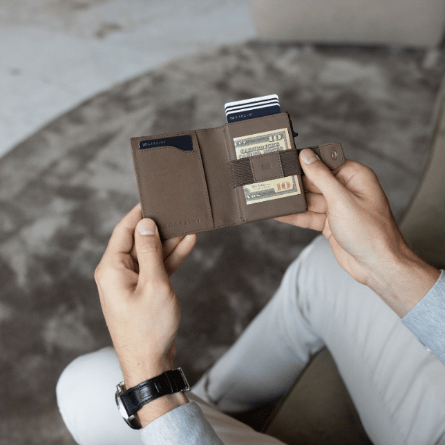 【Garzini】Metal Wallet|RFID防護多功能真皮錢包