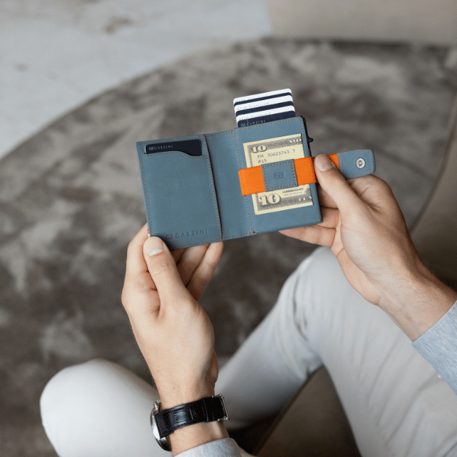 【Garzini】Metal Wallet|RFID防護多功能真皮錢包