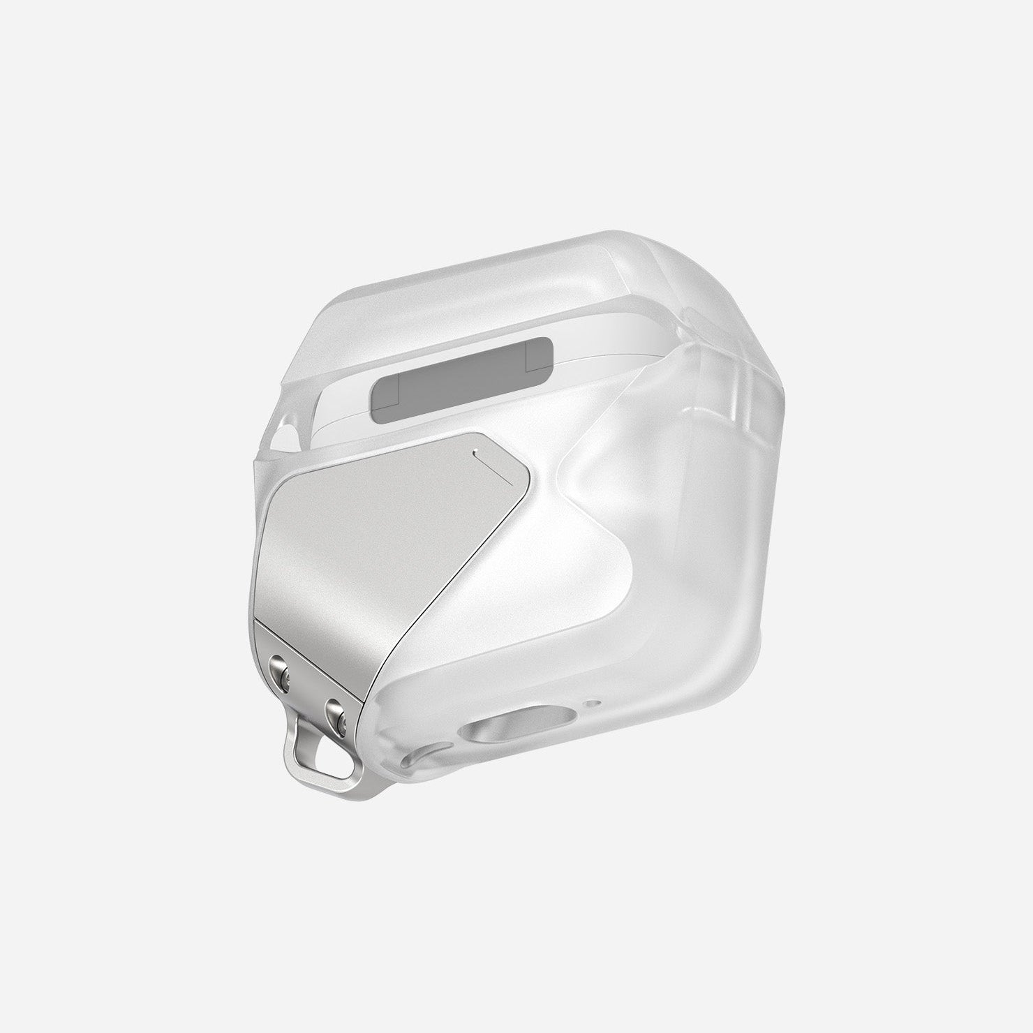 A29 幾何造型 AirPods 4 殼,黑色、灰色、半透明灰及半透明白多色可選