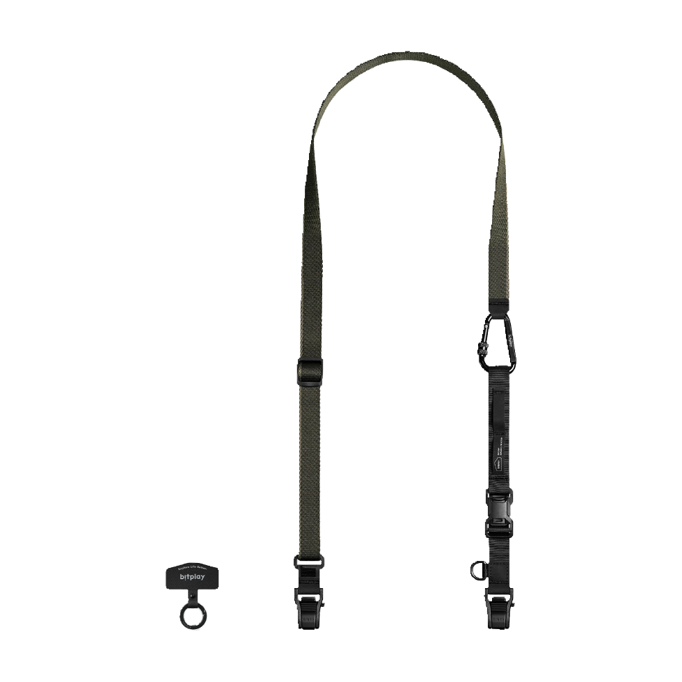 BITPLAY 3-in-1 多功能背帶綠色款正面展示。