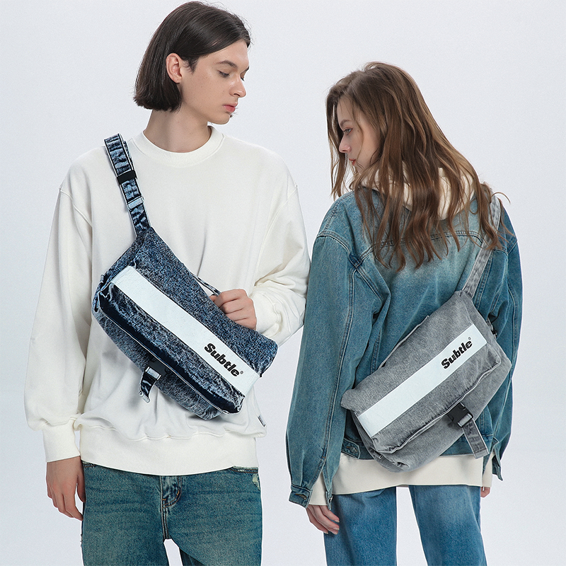 【Subtle】Zeal 復古丹寧牛仔側肩包