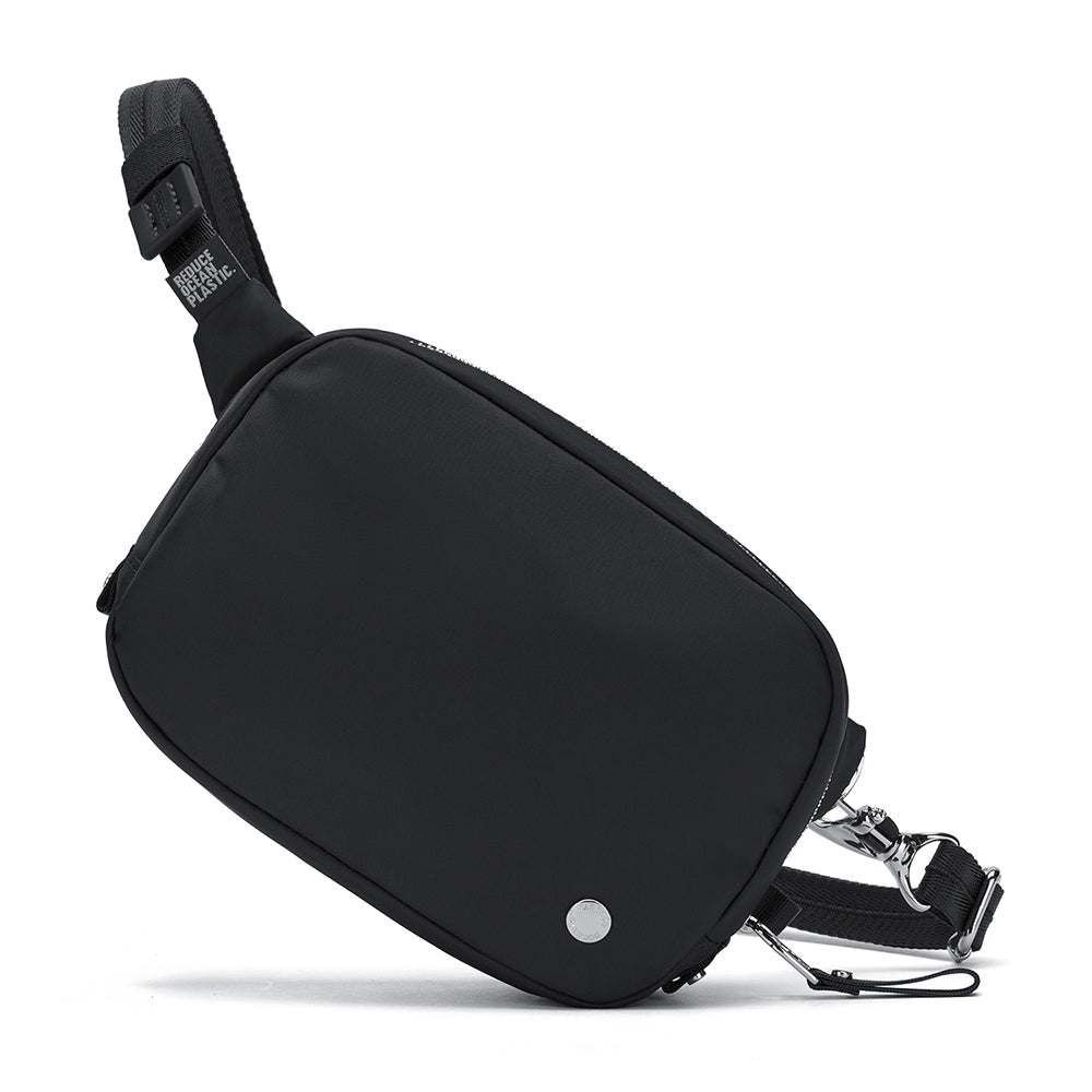 【Pacsafe】W 防盜微型斜背小包 2L|優雅外型 全面防護