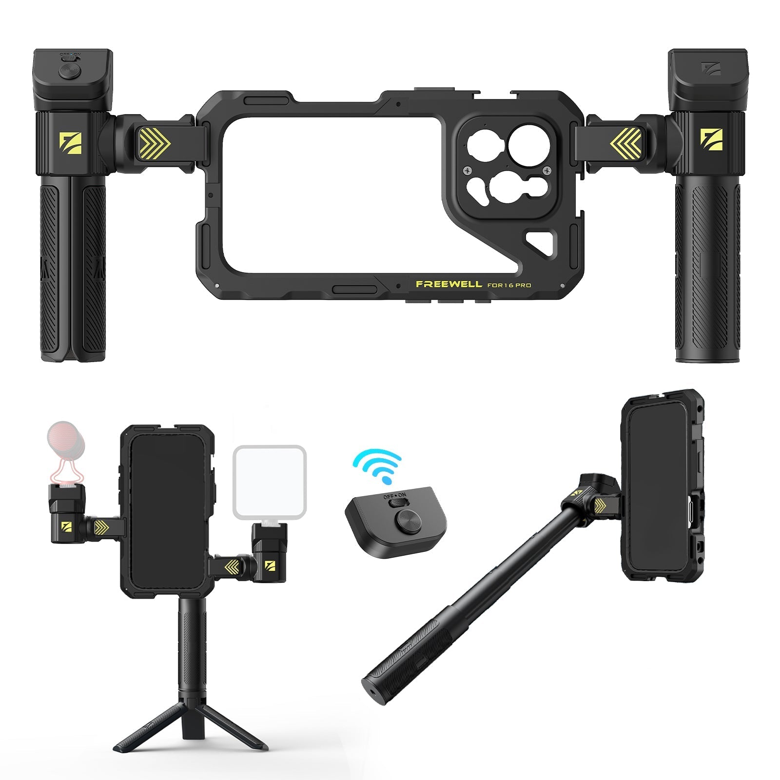 【FreewellL】 Genius Rig 手機穩定器|專業拍攝神器支援 iPhone 16 Pro/Pro Max
