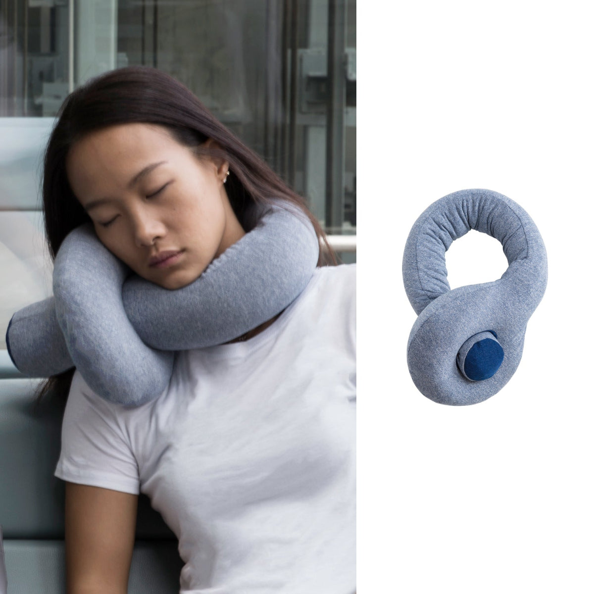 Lollipop 旅行頸枕採用 Cable-Tie 結構,提供全方位頭部與下巴支撐