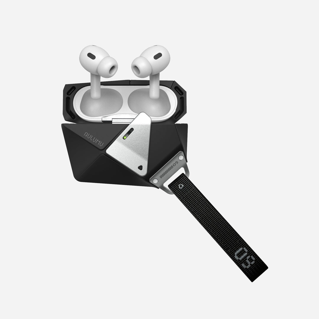【Aulumu】A09 幾何雙鎖保護殼|AirPods Pro 1/2 相容|耐衝擊防摔耳機殼
