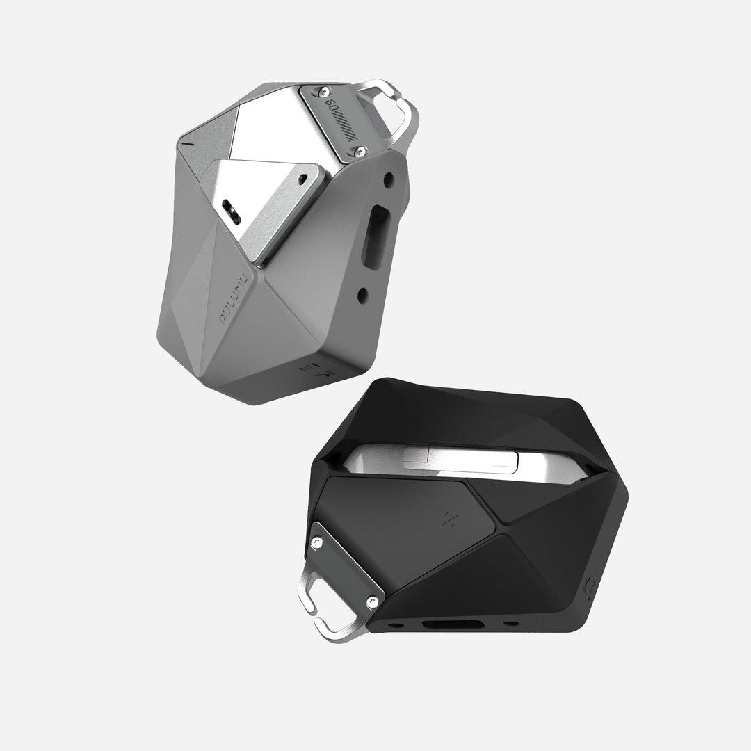 【Aulumu】A09 幾何雙鎖保護殼|AirPods Pro 1/2 相容|耐衝擊防摔耳機殼