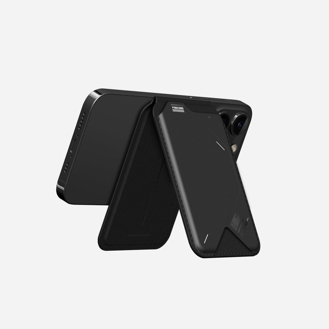 【Aulumu】G02 MagSafe 磁吸翻蓋錢包支架|卡片收納+手機支架二合一|iPhone 相容
