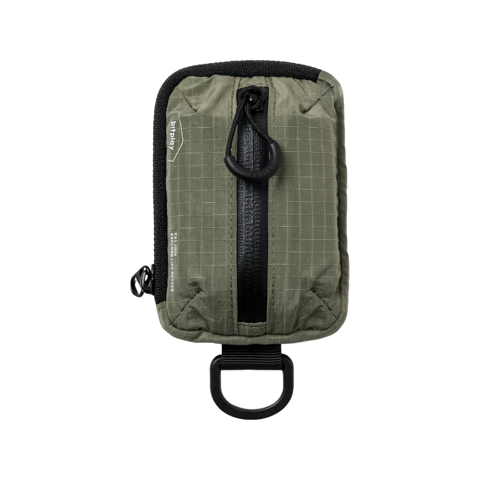 BITPLAY Magnetic Mini Pouch 綠色款正面展示。