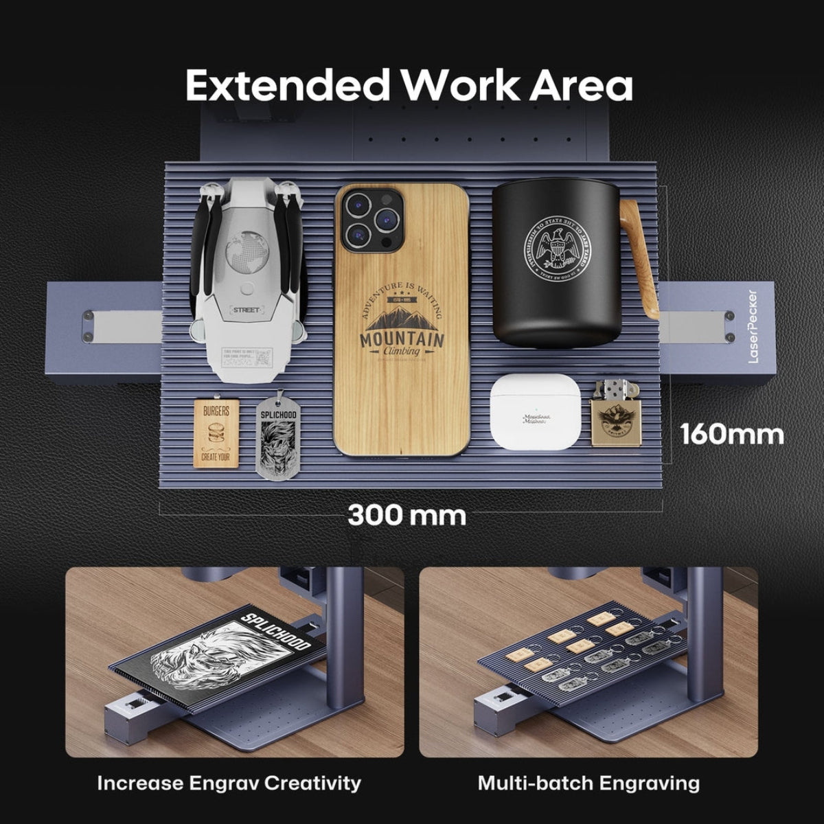 【LaserPecker】LP4 雙光源雕刻機|高速精雕多材料