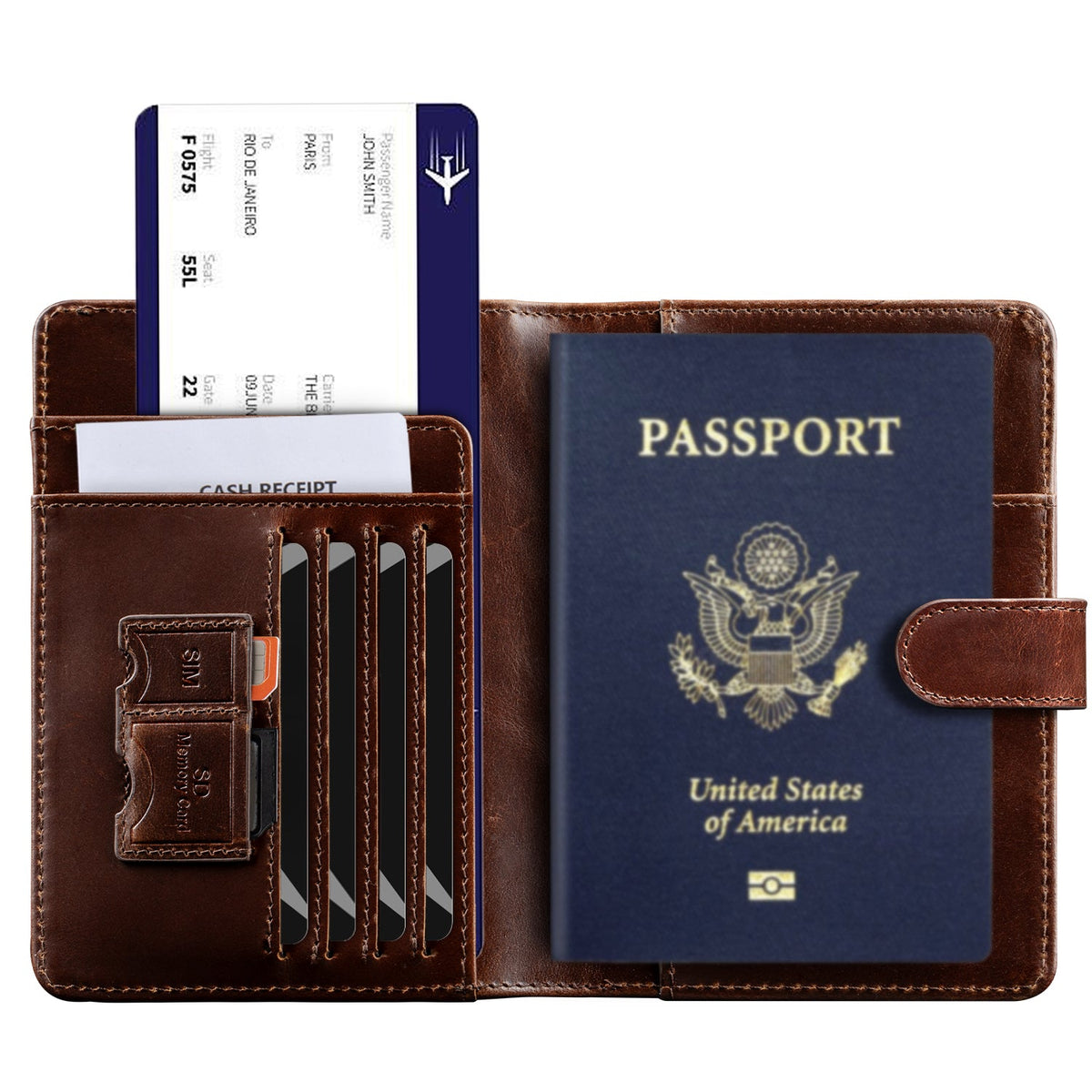 LORZOR Leather Passport Holder Travel Wallet 真皮護照套旅行銀包