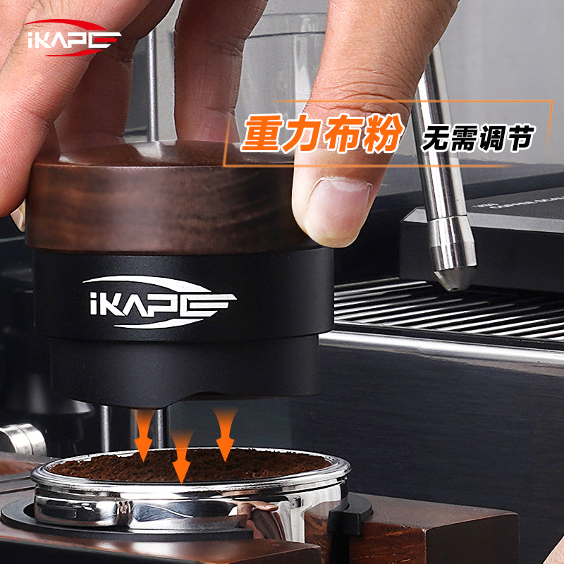 【Ikape】V4 恆力咖啡壓粉器木柄黑底座｜51/53.3/58.35mm 水平填壓
