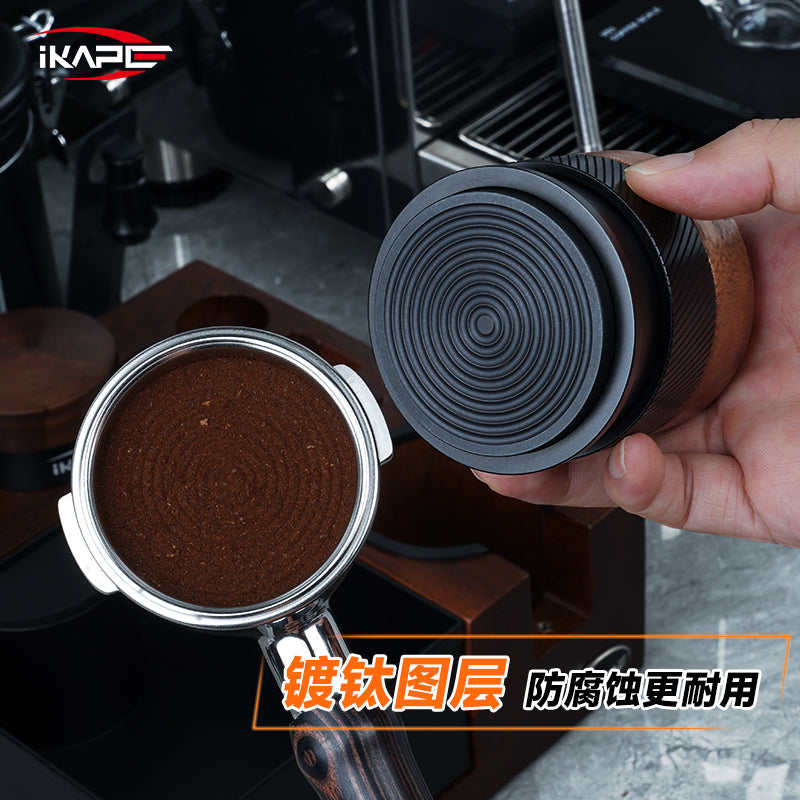 【Ikape】V4 恆力咖啡壓粉器木柄黑底座｜51/53.3/58.35mm 水平填壓