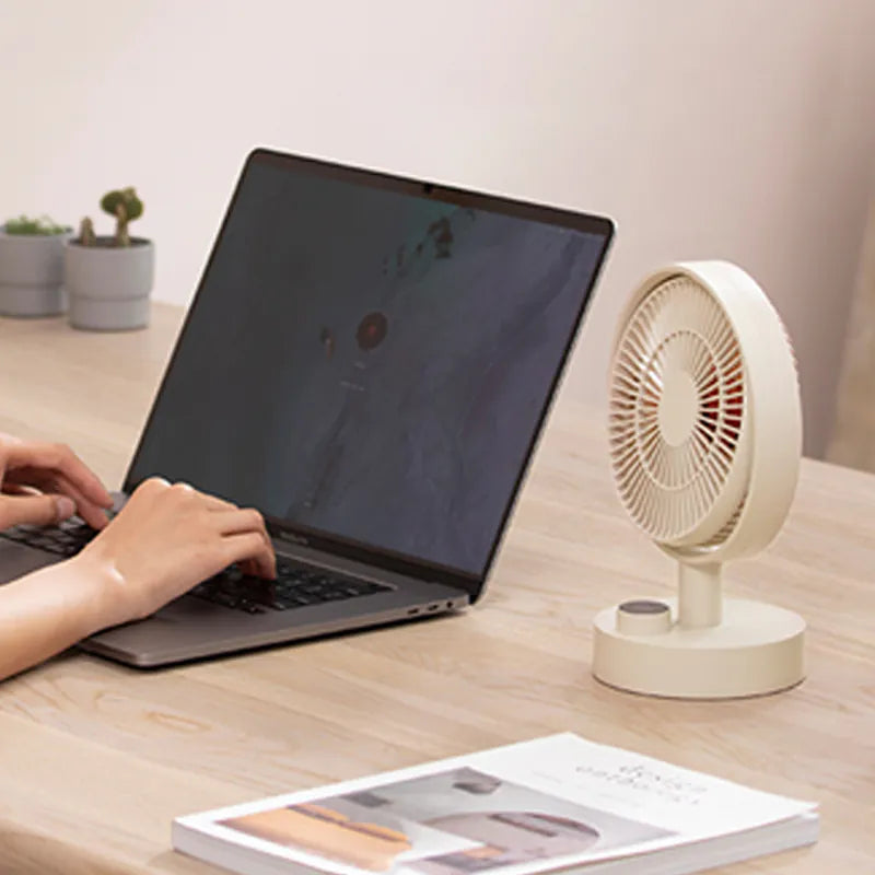 【Sothing 向物】桌面風扇 羽 靜音風扇｜數顯電量｜無極調節