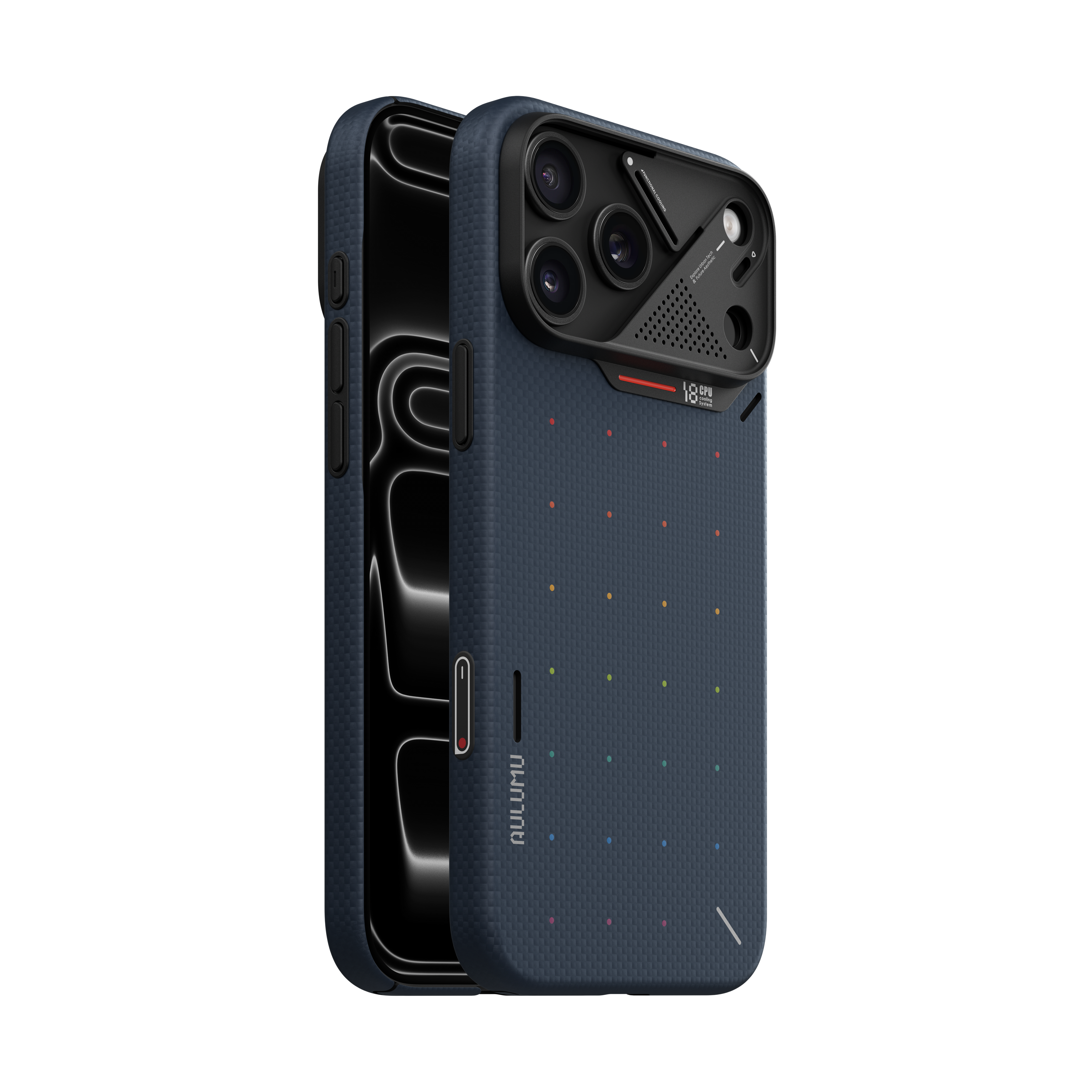 【Aulumu】A18 Pixel 3D點陣 Aramid 輕薄全包手機殼｜iPhone 18 Pro/Pro Max 專用｜MagSafe 支援