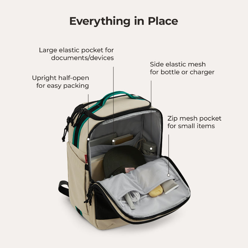 【Bagsmart】Blast Elite 22L 輕量通勤背包｜多隔層收納｜防潑水｜通勤短途出行兩用