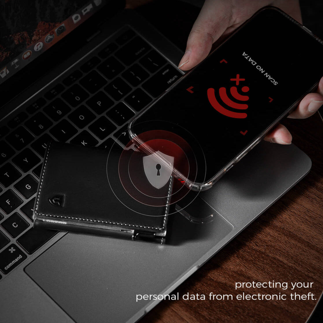 LORZOR AirTag 錢包配備 RFID 屏蔽技術，保護卡片信息免受非法掃描