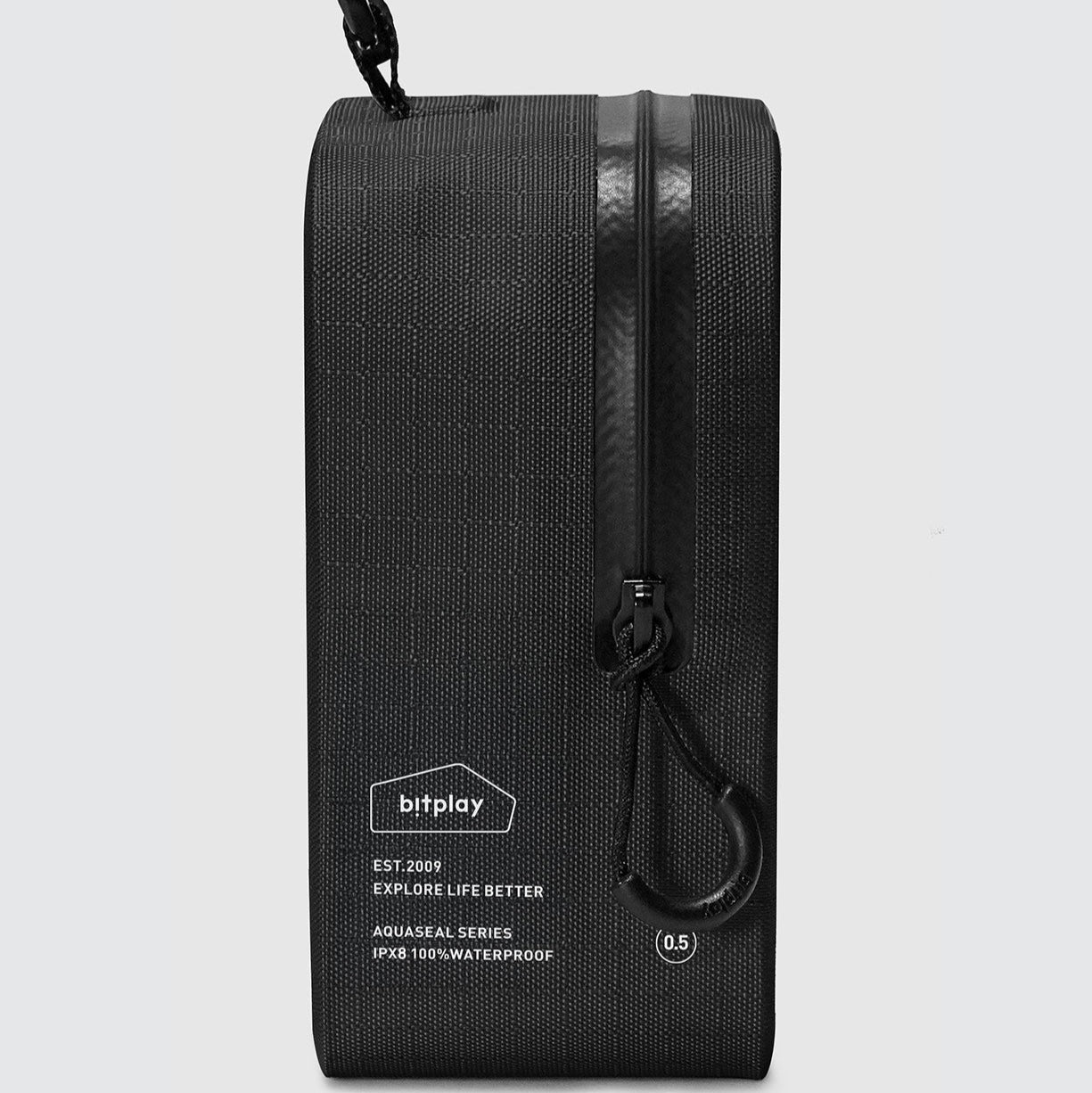 防水拉鍊細節特寫，展示 IPX8 防水性能