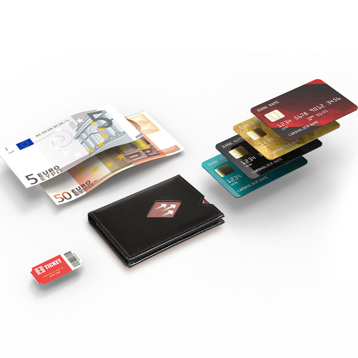 【Exentri】Miniwallet 真皮錢包｜RFID 防盜極簡設計