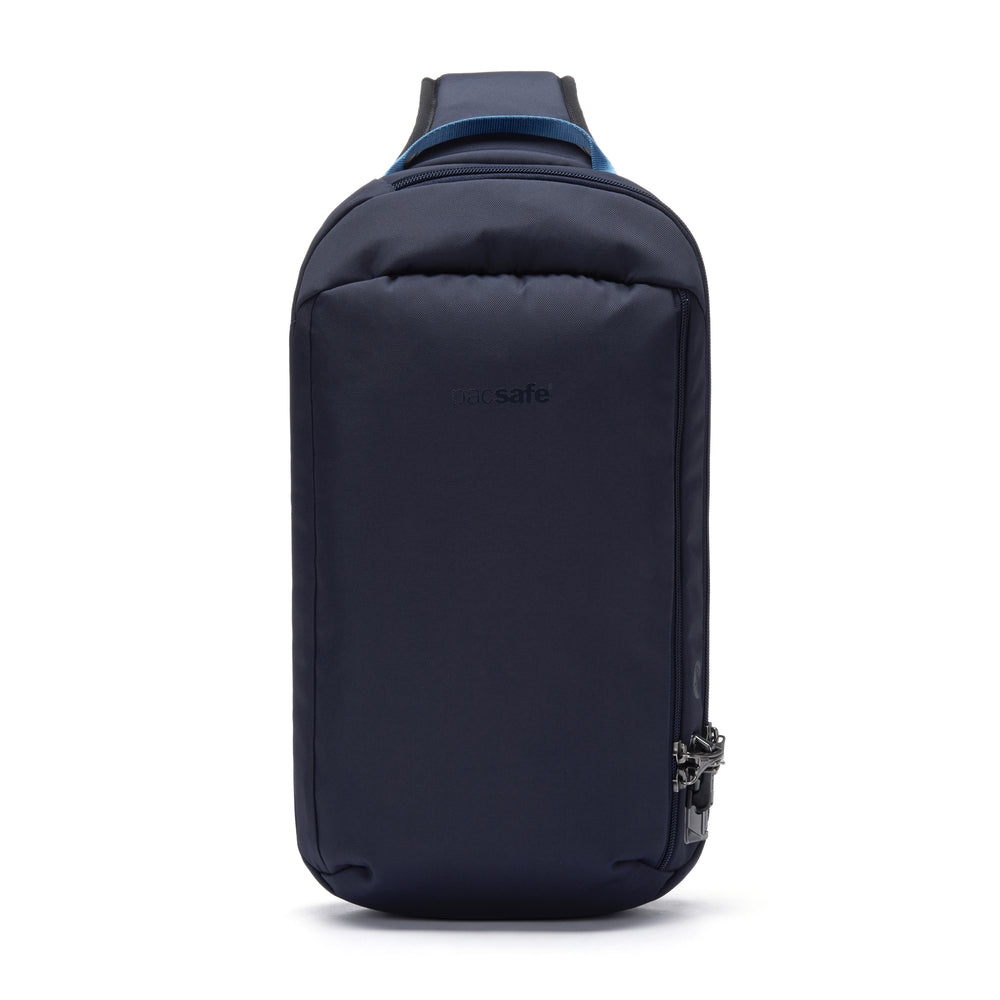 【Pacsafe】V Tech 防盜斜背胸包 10L｜多重防護 都會機能款