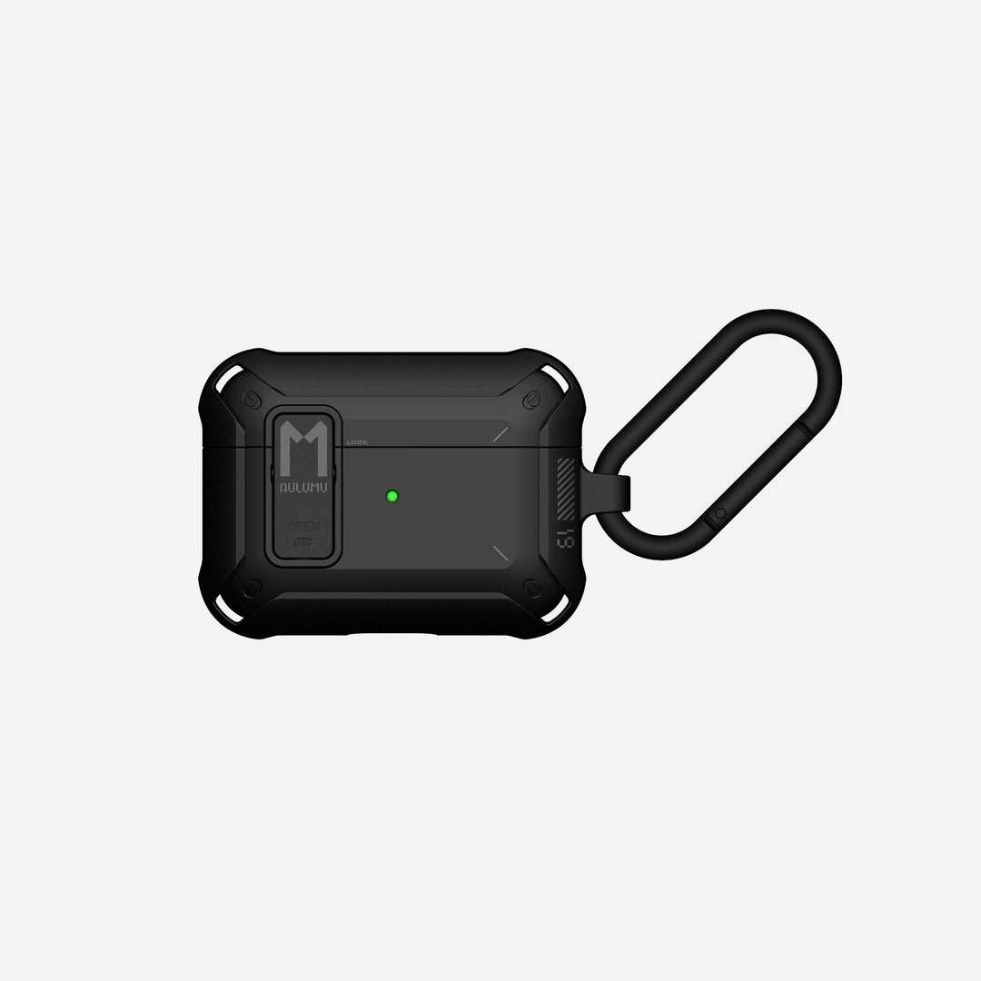 【Aulumu】 A19 AirPods Pro 保護殼｜附鎖扣與鑰匙扣｜防摔防刮耳機收納殼