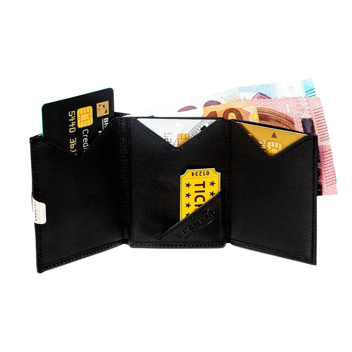 【Exentri】Multiwallet 真皮錢包｜RFID 防盜多功能設計