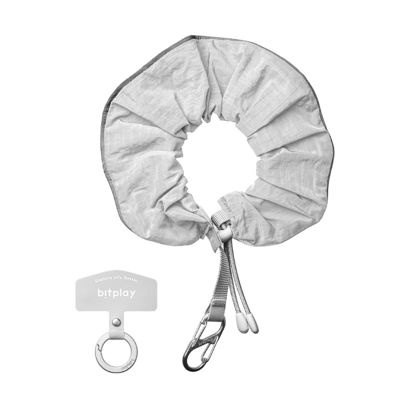 BITPLAY Glow Scrunchie Wrist Strap 正面展示。