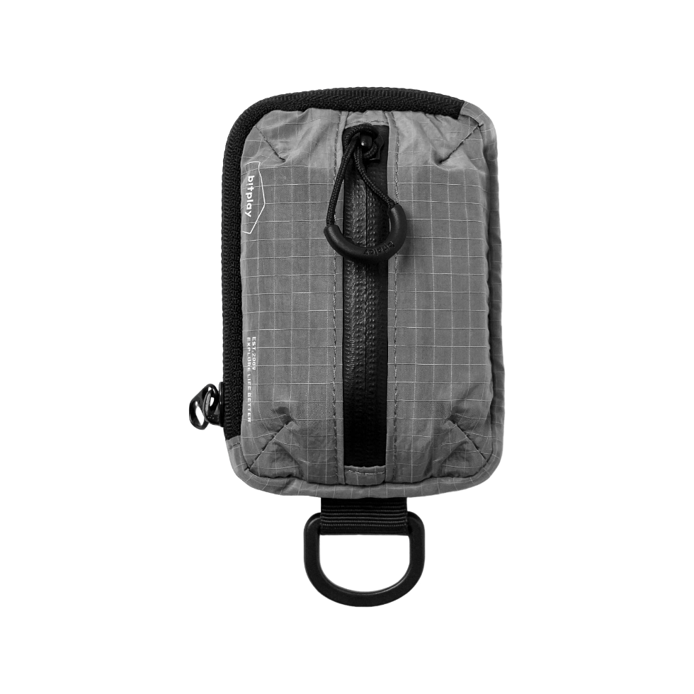 BITPLAY Magnetic Mini Pouch 灰色款正面展示。