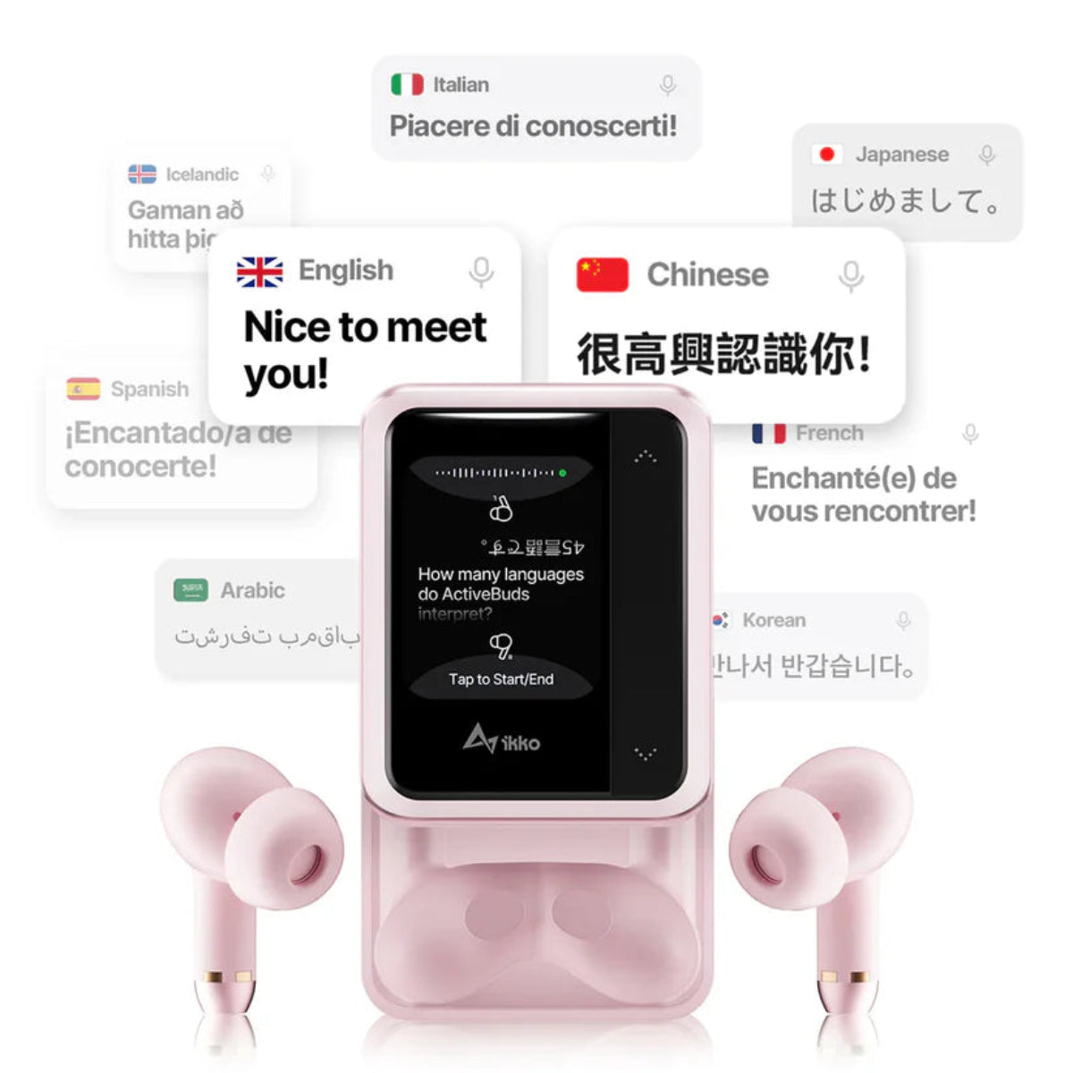 【Ikko】ActiveBuds AI 智能藍牙耳機｜主動降噪｜支援 ChatGPT與DeepSeek